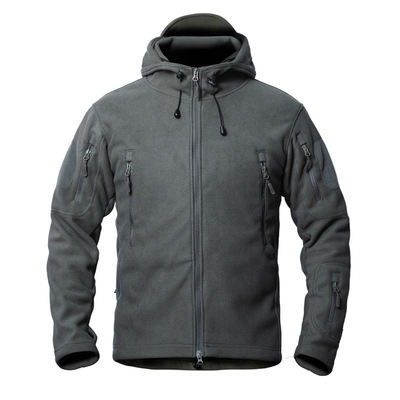 Zipper Rocker Fleece Military Winter Coat Plain Pattern Military Camouflage Jacket