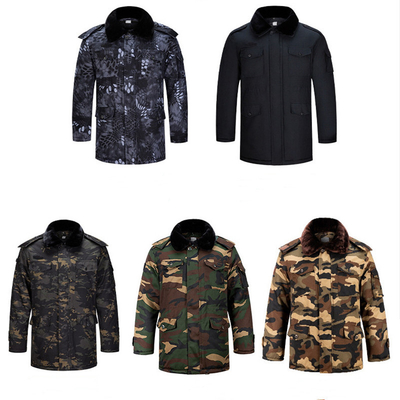 165-190 Cold Proof Camo Winter Jacket Áo khoác chống thấm nước có thể tháo rời